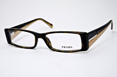 Prada VPR16H 766-1O1 Brown Tortoise size 51/15/135 Made in Italy Eyeglasses