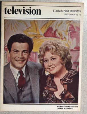 TV MAGAZINE St. Louis (MO) Post-Dispatch Sept 10 1972 Robert Forster J. Blondell