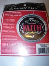 DIMENSIONS HAVE FAITH CANNING JAR LID KIT STITCHERY EMBROIDERY CRAFTS HOME DECOR
