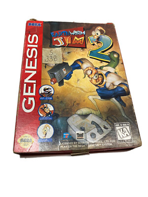 Earthworm Jim 2 (Sega Genesis, 1996) With Registration Card.