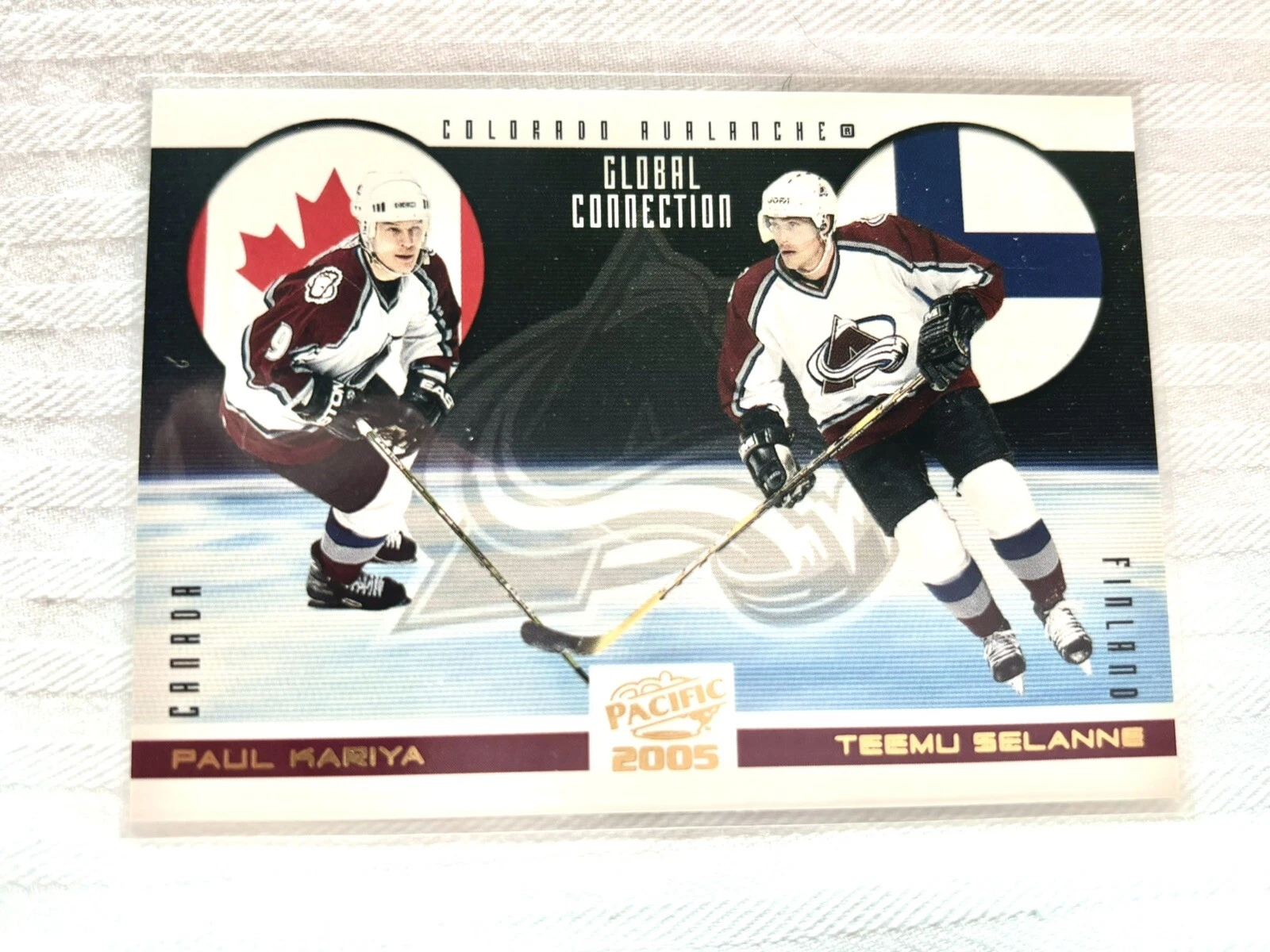2004-05 Pacific Global Connection Paul Kariya Teemu Selanne #4 HOF Avalanche