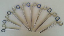 8 Pc Set -  Body Piercing Tools/Instruments  Large Locking 9-1/2" To 6" Sizes  