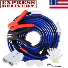 0 Gauge Heavy Duty Jumper Cables 30 FT 1000 Amp Quick Connect Plugs For Truck