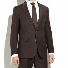 Custom Made Dark Brown Wedding Suit For Men Suits High Quality Men Brown Suit