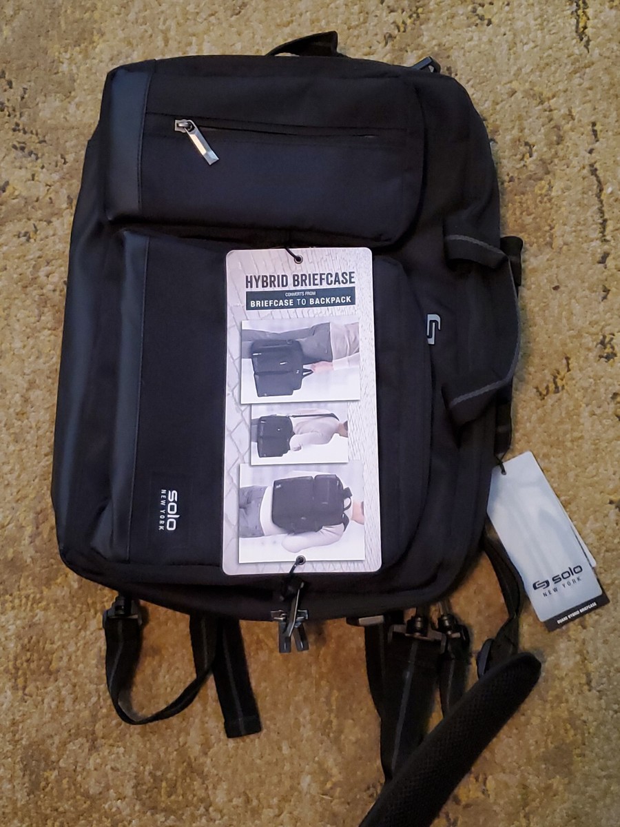 Solo ubn310-4 Duane Hybrid Briefcase/Backpack $100 MRP BRAND NEW