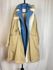 Sacai Womens Oversized Pleated Trench Coat
