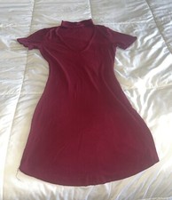 Forever 21 Women’s Red Long Short Sleeve Midi Maxi Bodycon Dress Small