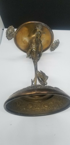 Candelabro/pedestal antiguo Roger Smith&Co Meriden CT placa plateada - Imagen 4 de 10