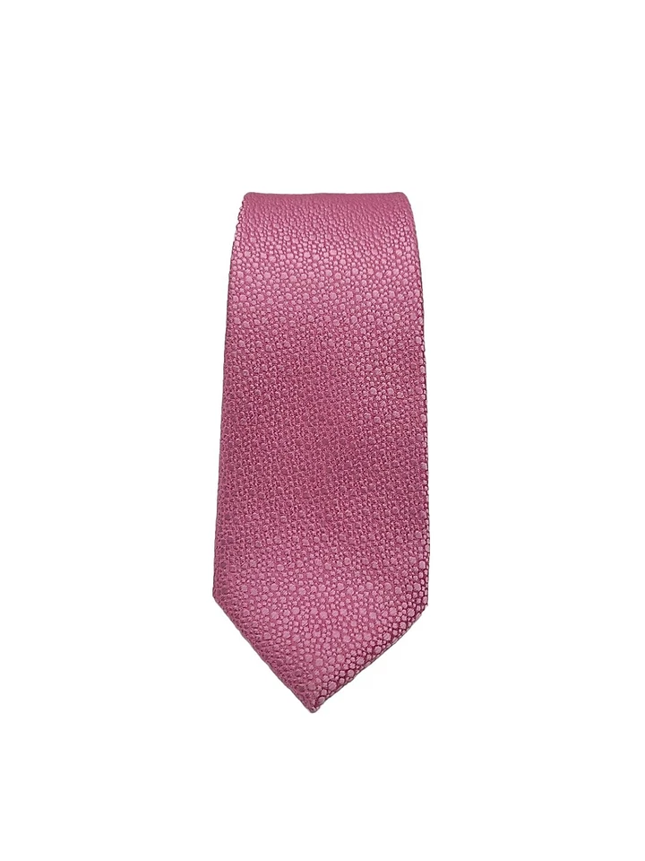 Corbata larga ajustada texturizada rosa alfani para hombre baile de graduación 61" x 2,5" Foto 3 de 4