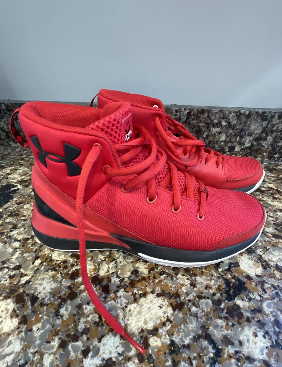 Under Armour Boys Shoes BGS X Level Ninja Red Size 4Y 1296005 600