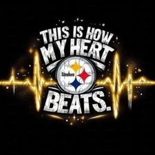 20oz Skinny Tumbler Sublimation Transfer Steelers Heart Football Ready To Press