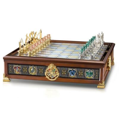 Harry Potter QUIDDITCH Chess Set FREE SHIP REAL Wood Board & Die Cast Pieces