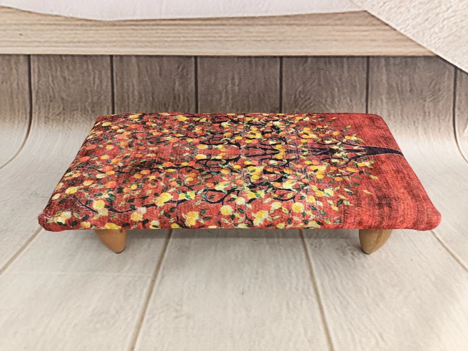 Short stool Office supplie Bed stepstool Artisan furniture Upholstered footstool - Image 2 of 4