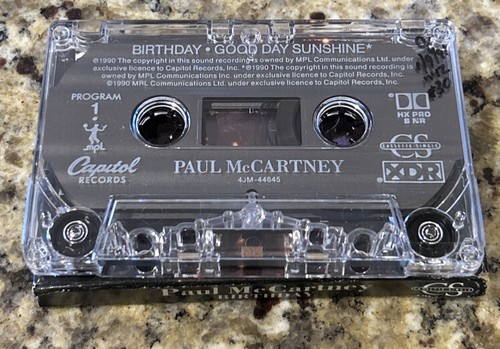Paul McCartney- BIRTHDAY, GOOD DAY SUNSHINE CASSETTE SINGLE 1990 CAPITOL - Picture 4 of 5