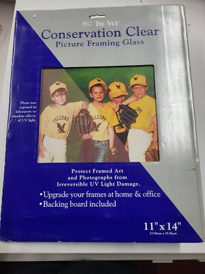 Tru Vue Conservation Reflection Control UV protection Picture Glass 11 x 14