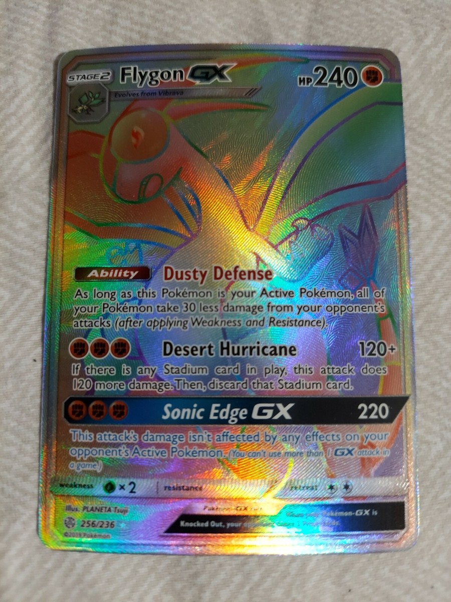 Flygon GX 256/236 Cosmic Eclipse NM Full Art Secret Rainbow Rare
