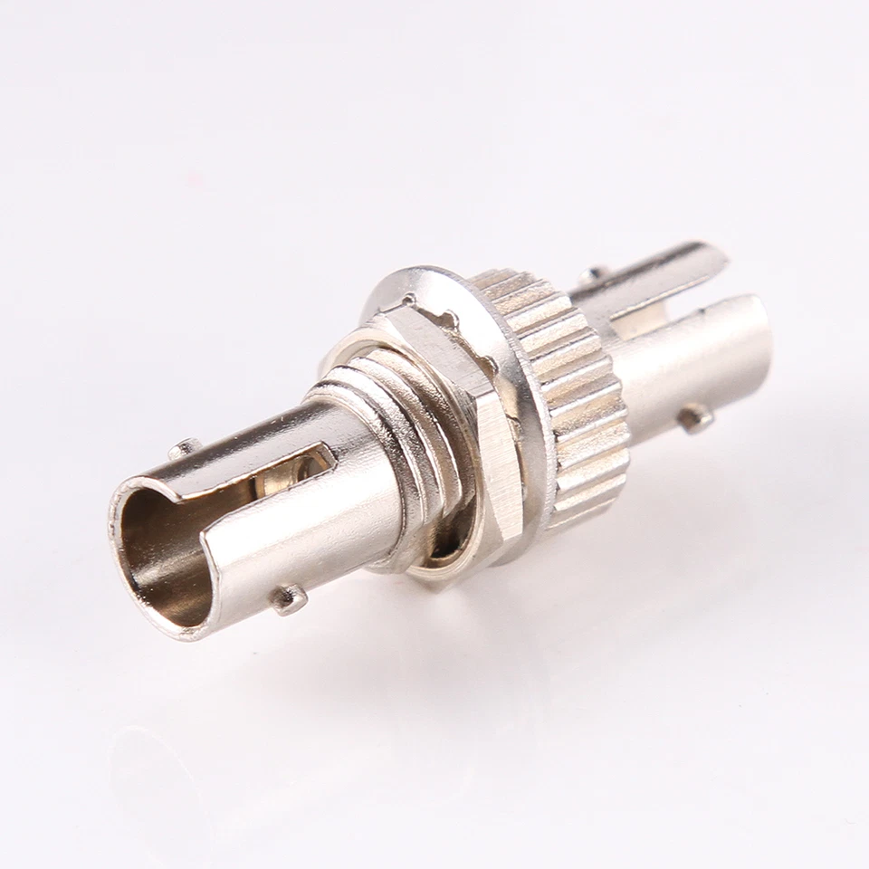 10pc ST-ST Fiber Optic Adapter Connector Optical Coupler Metal Single Multi Mode - Image 3 of 4