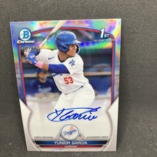 2023 Bowman Chrome Yunior Garcia 1st Refractor  Auto Dodgers /499