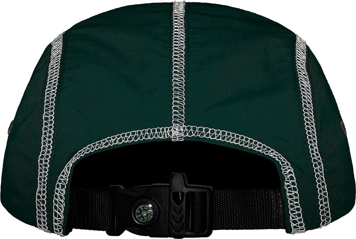 Supreme Reflective Stitch Camp Cap Dark Green SS23 Waterproof
