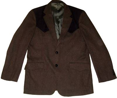 Vintage MESQUITE TX Men's Flecked Navy Blue Boucle Western