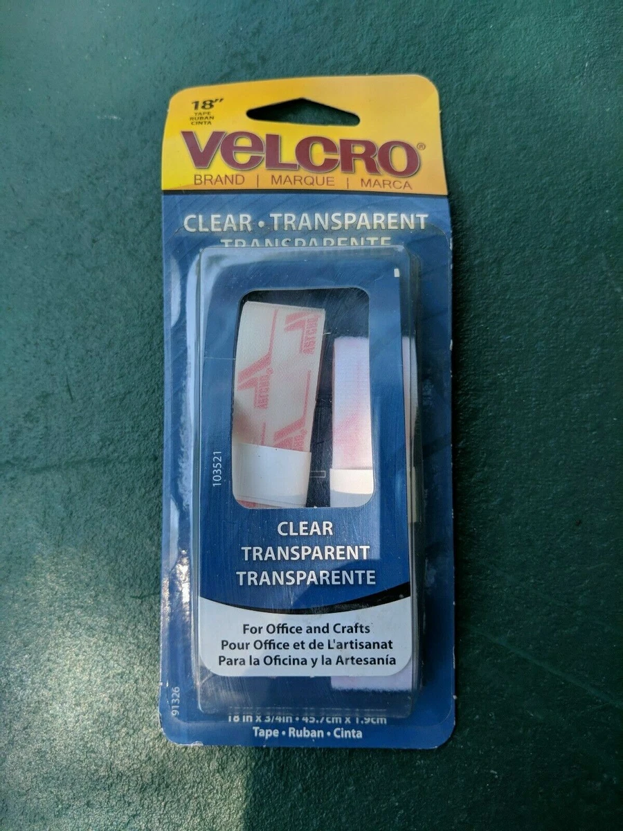 NEW VELCRO 91326 3/4 X 18 TAPE CLEAR FASTENER HOLDER