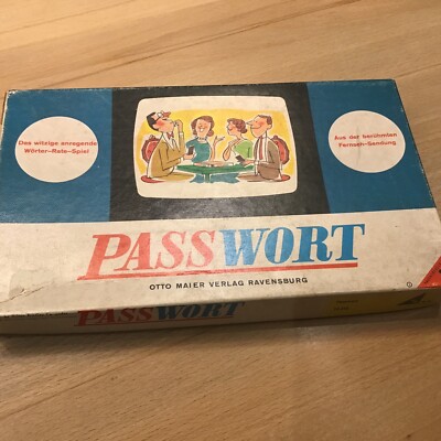 PASSWORT Spiel / Wörter-Rate-Spiel  ️ 1963 Vintage MB (Ravenburger Nr 14213) RAR