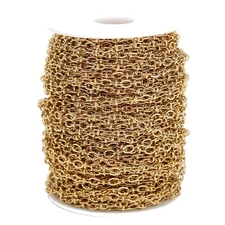 3meters Silver/Gold Stainless Steel Knot Link Chain Findings