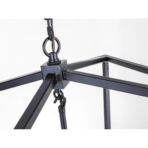 Living District Maddox 6-Light Metal Chandelier in Black Finish - Picture 8 of 10