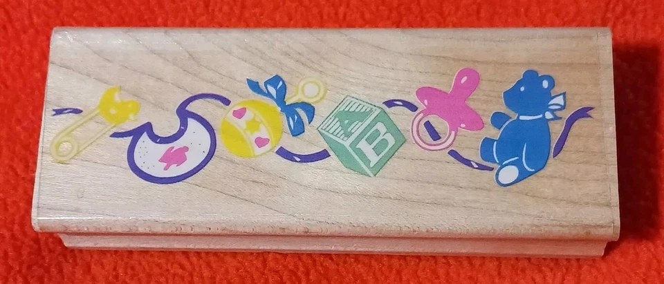 Estampilla de goma con borde de bebé Posh Impressions Z3941 estampida de goma Foto 3 de 4