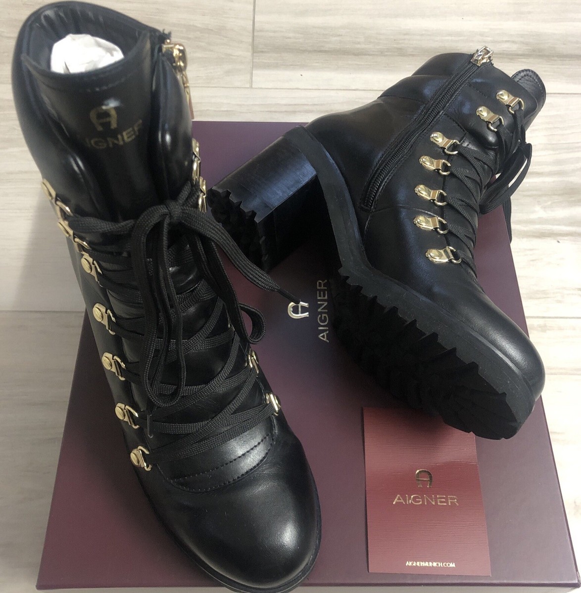 AIGNER Stiefelette Amy 1A 1202010, Damen, Leder schwarz, UK