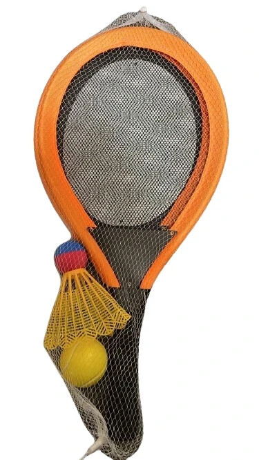 Giant Soft Tennis Badminton Set With Ball & Shuttlecock Kids Garden Sport Random