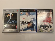 3 x PlayStation 2 Games - Stuntman- Pro Evoultion Soccer 2 - FIFA 2002