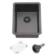 Wesliv 12x16 Black Bar Sink Undermount Rv Kitchen Sink Stainless Steel