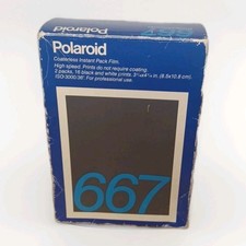 Polaroid Instant Pro 667 Black White Pack Film Sealed 2 Pack 16 Prints