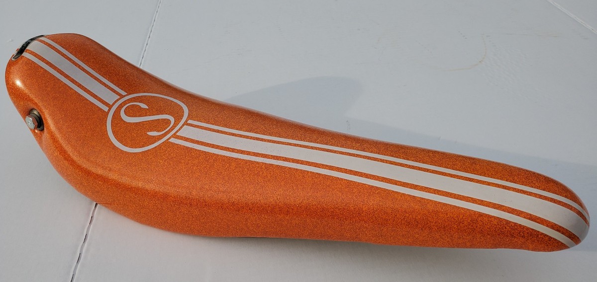 Vtg Schwinn Stingray Orange Krate Banana Bicycle Seat 1970's 1969