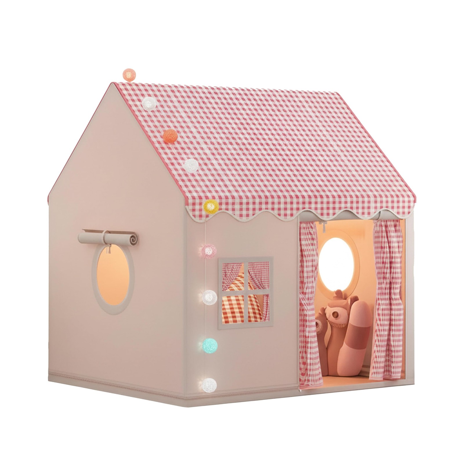 Tenda da principessa per bambine luci colorate e rana arcobaleno giocattolo