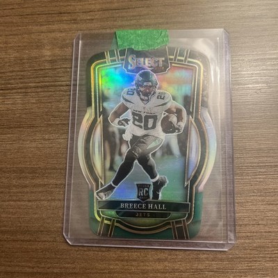 2022 Panini Select - Club Level Breece Hall #222 Black & Green Prizm Die-Cut RC