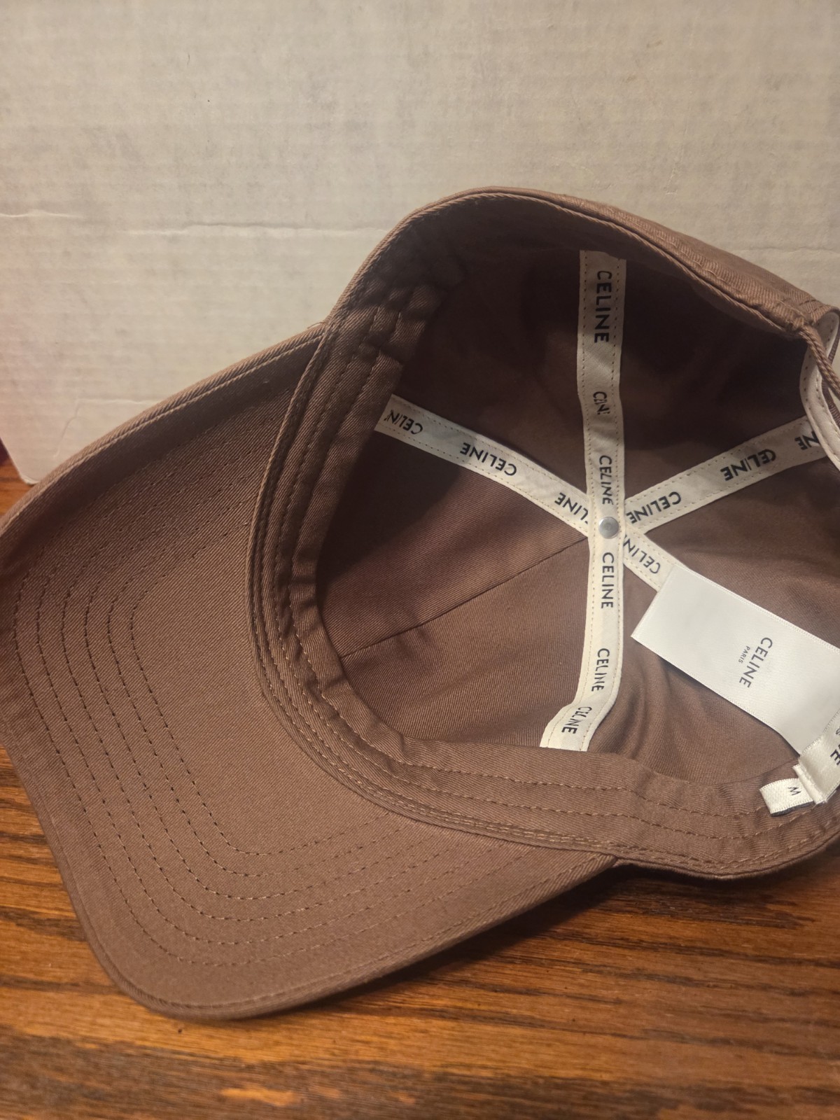 Celine Triomphe Baseball Cap Adjustable Chocolate… - image 8
