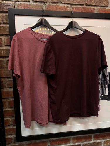 Goodfellow Paket 2 Herren T-Shirts SS rosa weinrot Tasche - Bild 1 von 8