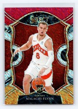 2020-21 Panini Select #89 Malachi Flynn Red White Orange Shimmer RC Raptors