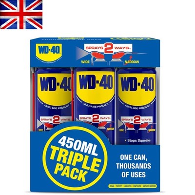 WD40 Dreierpack - 450ml Mehrzweck Gleitmittel mit Smart Straw für Rostschutz...