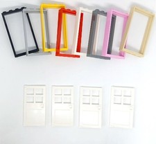 LEGO 4 X  DOOR FRAME AND DOORS - Brand New - CHOOSE YOUR COLOUR