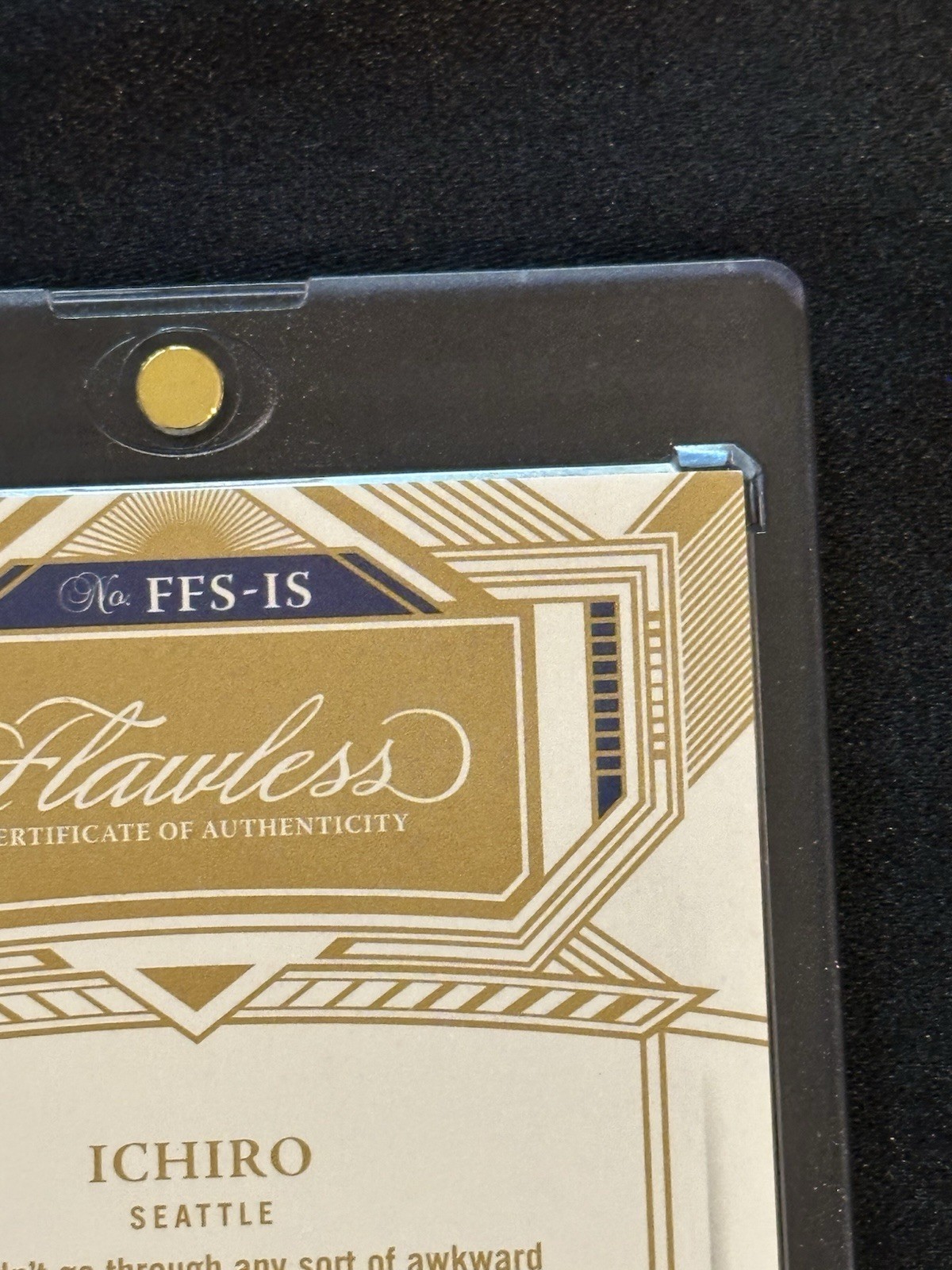 2023 Flawless Baseball Gold Auto Ichiro Suzuki /10 On Card Ichiro Auto Mariners view 11