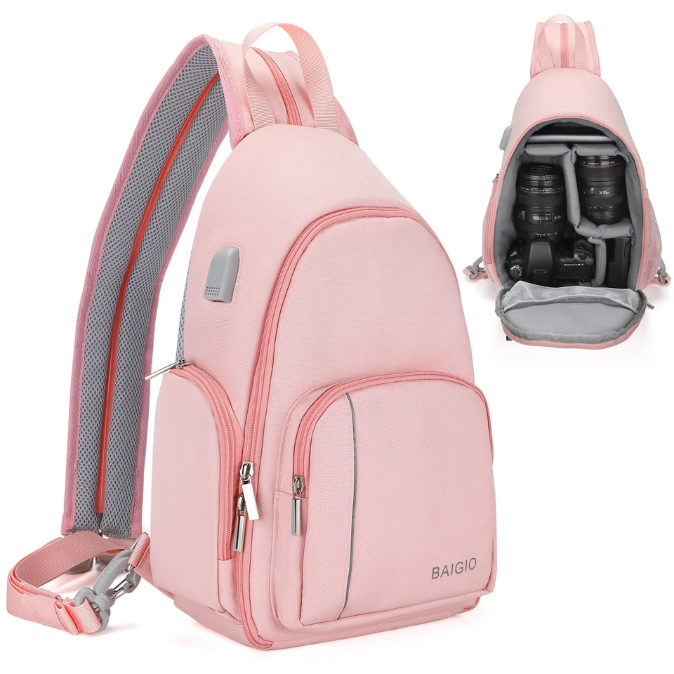 Bolso Bandolera para Cámara Pequeña Mochila Bandolera Bolsa de Viaje para Cámara DSLR SLR Foto 2 de 4