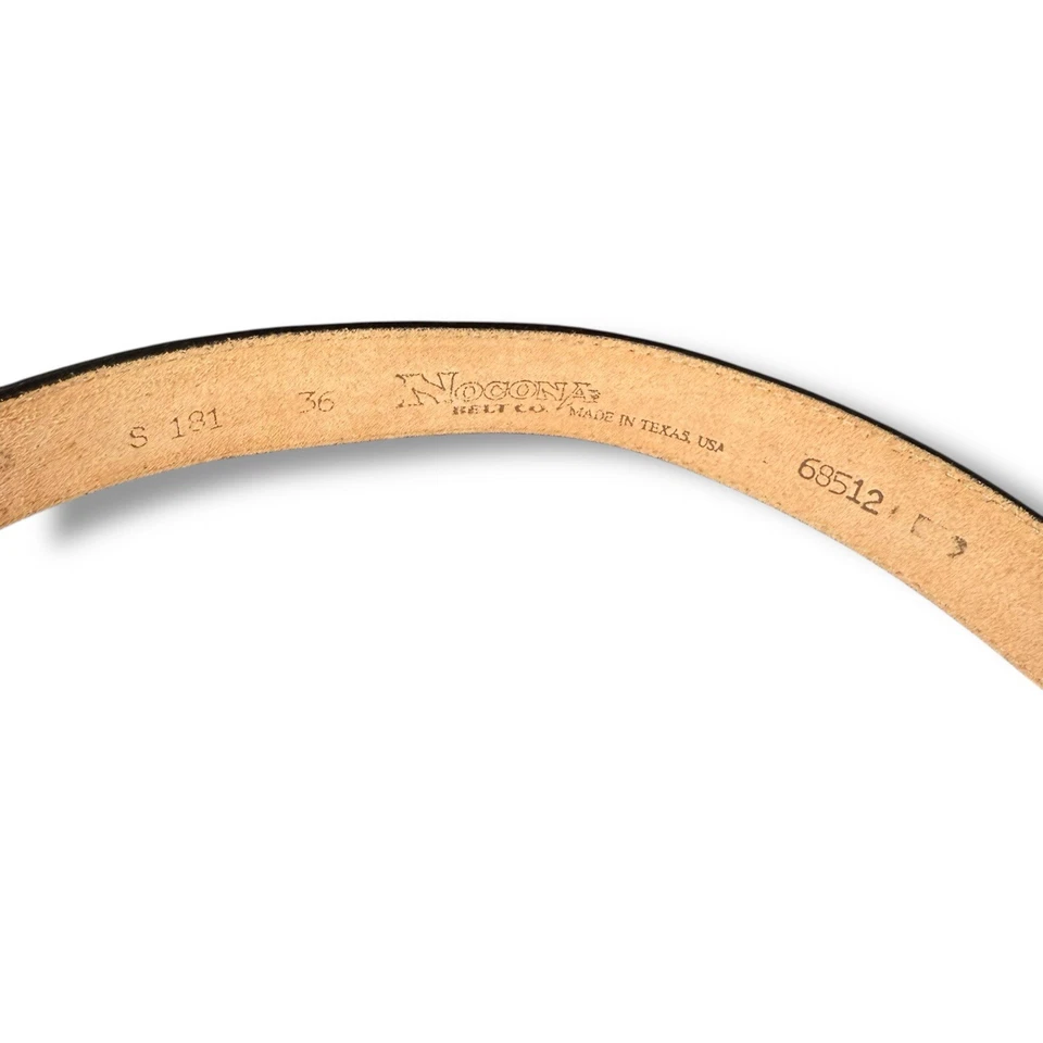 De colección Nocona Western Cuero Hebilla Elefante Grabado Gris Hecho en EE. UU. Texas Foto 4 de 4