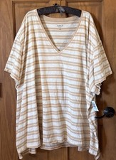 TORRID COTTON TEE SHIRT V NECK HERITAGE SHORT SLEEVE OVERSIZED TOP 5 5X 6 6X NEW