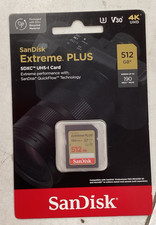 SANDISK - Extreme PLUS 512GB SDHC/SDXC UHS-I 4K UHD Memory Card - NEW SEALED