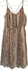Banana Republic Petite Snake Print Midi Dress SP Fully Lined Spaghetti Strap
