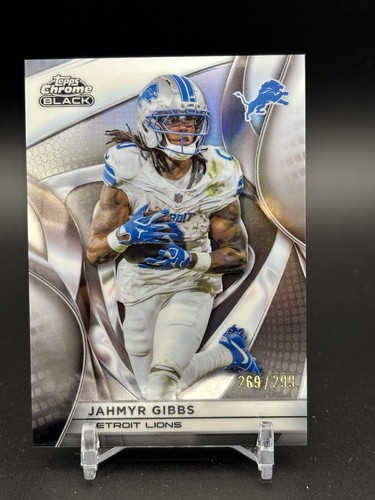 2025 Topps Chrome Black Jahmyr Gibbs Refractor /299 Lions