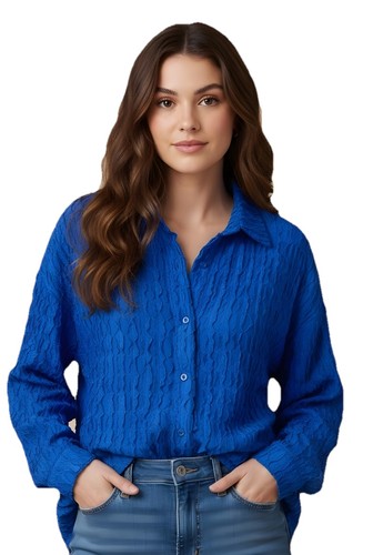 Willow & Root Women’s Botton Up Blue Blouse Size Medium